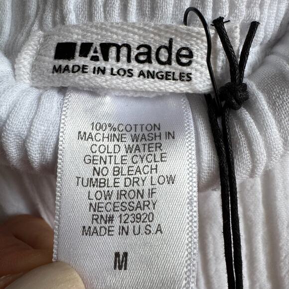 NWT LA MADE Cali Chill Gauze Wide Leg White Pants - Picture 5 of 7